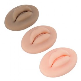 Lot de 3 lèvres dentraînement de tatouage en silicone pour microblading