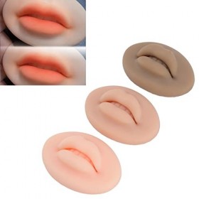 Lot de 3 lèvres dentraînement de tatouage en silicone pour microblading