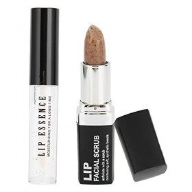 Ensemble de Gommage Essence et Visage, Sérum Réparateur Hydratant pour les Lèvres + Kit de Soin des Lèvres Gommage Exfoliant