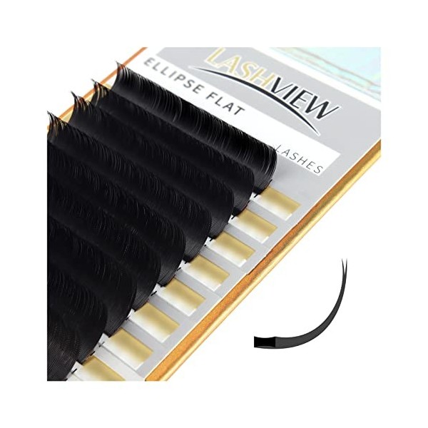 LASHVIEW 0.20 dépaisseur soie boucle D Fake extension de cils plateau de mélange 8-15mm Natural Thick cils Individuel semi-p ...