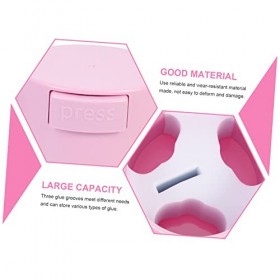 DOITOOL 2 Pièces Réservoir De Stockage De Colle Colle À Cils Réservoir En Plastique Colle DExtension De Cils Scellée Pot De 