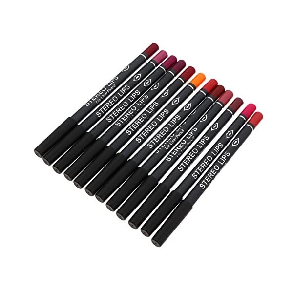 Ipetboom 12Pcs Crayon À Lèvres Kit De Cosmétologie Crayon À Lèvres Fournitures De Maquillage Crayon À Lèvres Kit De Maquillag