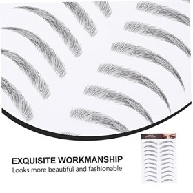 DOITOOL 12 Feuilles DAutocollants À Sourcils Imperméables Autocollants À Sourcils Ressemblant À Des Cheveux 4D Autocollants 