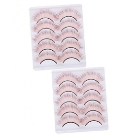 Didiseaon 10 Paires De Faux Cils Colorés Arc-En-Ciel Faux Cils Cils Supérieurs Et Inférieurs Cils Cosplay Faux Cils Dramatiqu