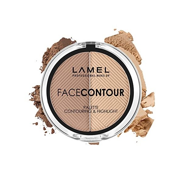 Lamel Face Contour - Palette pour le Contournement - Nuances Naturelles & Brillance - Longue durée - N.401