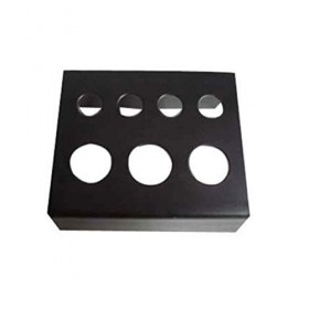 Yooyg Support professionnel pour tasse dencre de tatouage, 7 trous, en acier inoxydable, support pour capuchon de pigment, p