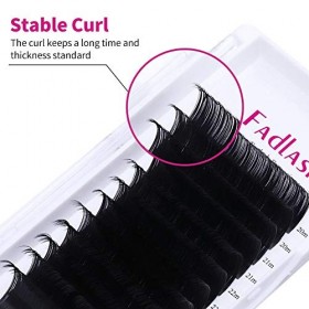 Extension de Cils Individuelle Classique 0.20mm D Curl 20-25mm Longueur Mixte 1:1 Noir Naturel Professionnel Classic Extensio