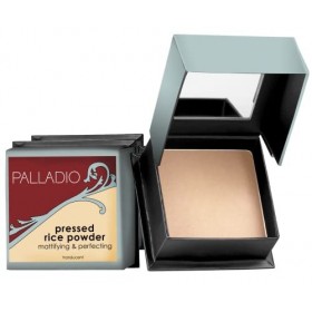 Palladio Poudre Pressée de Riz avec Miroir, Maquillage Matifiant qui dure toute la journée, Absorbe instantanément lhuile, F