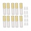 Lot de 10 Tubes de Brillant à Lèvres Vides de 1,2 Ml Doré Transparent Scellé Petit Tube de Brillant à Lèvres Tube de Distribu