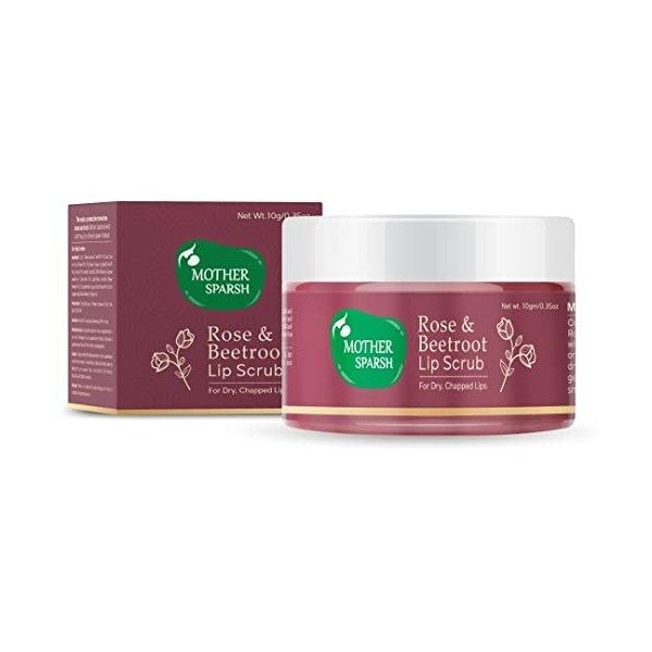 Mother Sparsh Rose & Beetroot Gommage à lèvres pour lèvres sèches gercées | Élimine les peaux mortes et la pigmentation – 10 ...