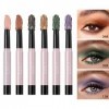 LuckNest Crayon Fard à Paupières Eyeshadow Stick, Ensemble dombre à paupières, Métallique Glitter Waterproof Fards à Paupièr