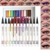 Ensemble deye-liner liquide 12 couleurs Mrettick Couleur Gel Eyeliner Longue Durée Étanche Liquide Eyeliner Stylo Arc-En-Cie