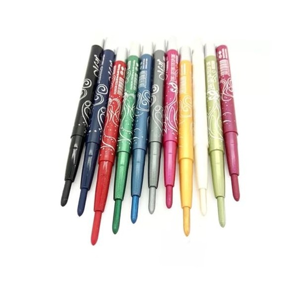 POPETPOP 12 Pièces Crayon Yeux Eye-liners Colorés Eye-liner Coloré Combinaison Étanche Stylo Ombre à Paupières Étanche Stylo 