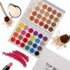 TOPBeauty Ombre à Paupières Maquillage 48 couleurs Professionnelle Cosmétique Matte Shimmer Ombre À Paupières + 10 pcs Pincea