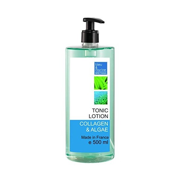 bleu & marine Bretania - Lotion Démaquillante 500 ml | Nettoyante sans alcool | Tonifie et rééquilibre l’épiderme | Enrichie 