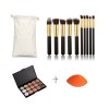 FantasyDay 15 Couleurs Pro Anti-Cernes Contouring Kit Crème Correcteur de Teint Makeup Gift Set avec 11 Pinceaux Maquillage -