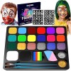 Maquillage Enfants Palette 20 Couleurs, Maquillage Body Painting & Visage, Couleur Corporelle pour Enfants, Palette de Peintu