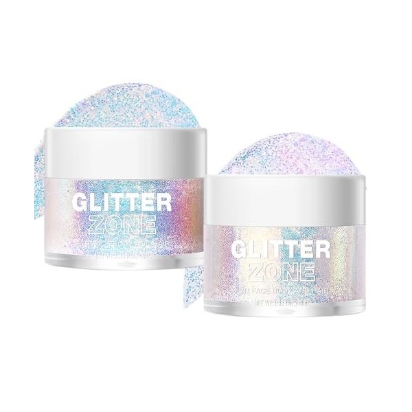 Paillettes Visage 40ml Glitter Body Gel Maquillage Festival Paillette pour Cheve Gel Paillettes Corps