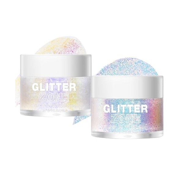 Paillettes Visage 40ml Glitter Body Gel Maquillage Festival Paillette pour Cheve Gel Paillettes Corps