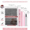 320Pcs Faux Extension Cils Individuel Kit Lashes Professionnel Avec Colle Naturel Volume Russe Bouquet Manga + Bond and Seal 