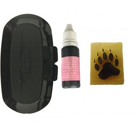 Pierre Tatouage Temporaire Ephémère Magic Tattoo- Encre 15 ml +Encreur L + PATTE DOURS 2 CM X 2 CM