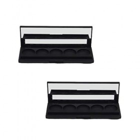 Lurrose 2Pcs Vide Magnétique Palette de Fard à Paupières 5 Couleurs avec Miroir Maquillage Palette de Cosmétiques Cosmétiques