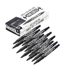 Maqueur de Tatouage Accessoires de Tatouage, 10pcs Stylo Feutre Marqueur Noir à Double Pointes Stylo Tatouage Piercing Marqua