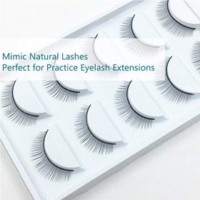 Cils de pratique pour extensions de cils, 25 paires de cils de formation Bandes de cils de pratique pour extensions de cils a