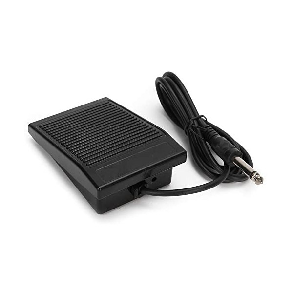 Tattoo Foot Pedal & Clip Cord - Black Square Footpedal for Power Supply