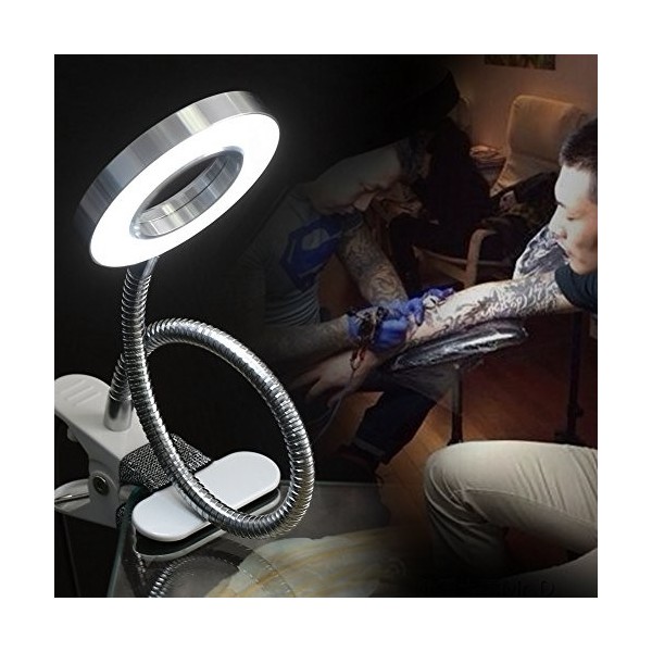 Tatouage Lampe de Beauté Extension Cils, Pour la Manucure Tatouage LED Avec le Tuyau Métal Réglable