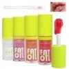 Lip oil 4PCS Huile A Levre Glow Hydrate Et Nourrit Sans Se Décolorer Ni Coller à La Coupe Huile Levre Est Livré Avec 1PCS Min
