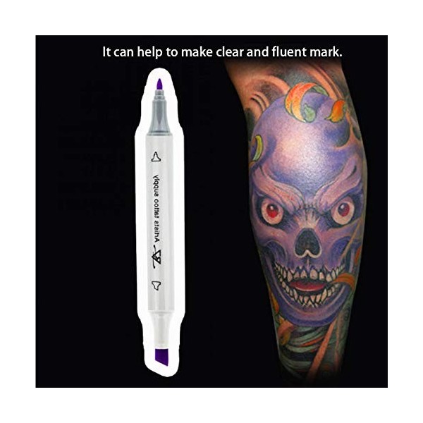 Marqueur de Tatouage Double Extrémité de Positionnement de Tatouage Marqueur de Peau Stylo de Marquage Marqueur de Tatouage d