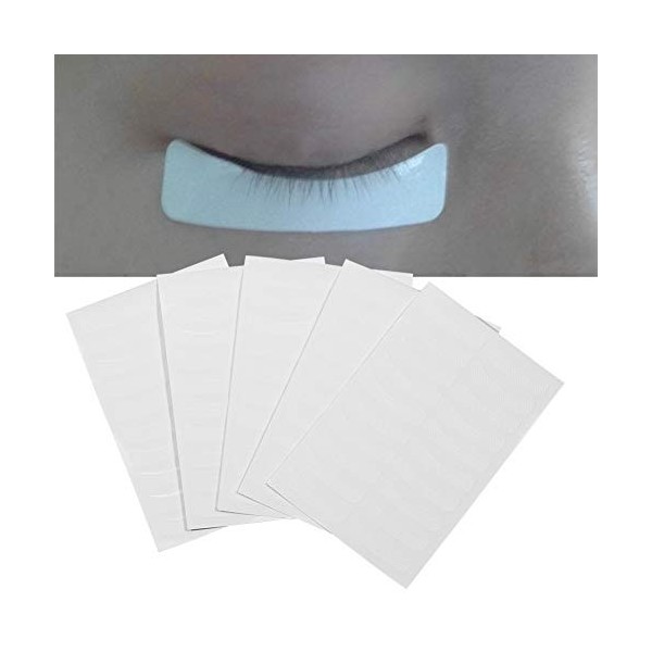 Cache-oeil maquillage 100pcs, Extension douce des cils, Patch gel pour les cils, Teinture non tissée, Bande de faux cils pad,