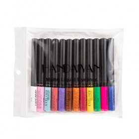 12pcs / Set 12 Couleurs Crayon Eyeliner Eye-Liner Liquide imperméable Anti-Sueur Eyeliner Liquide Long Lasting Outils de Maqu
