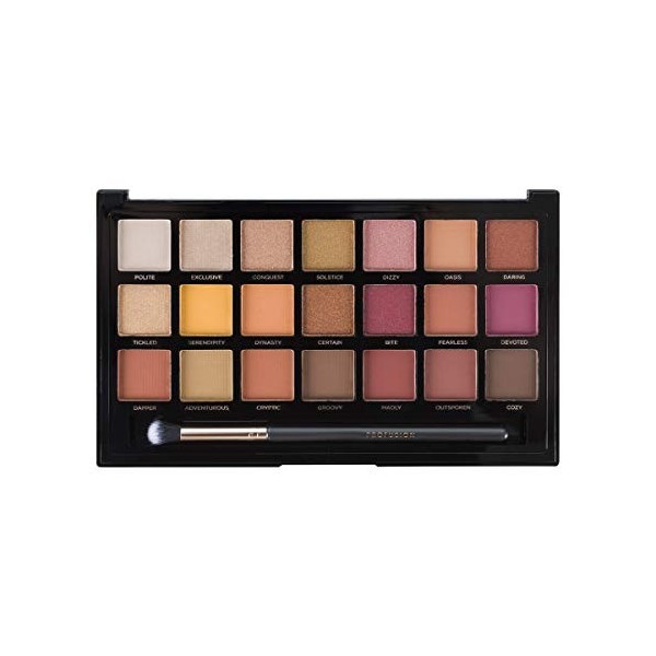 Profusion Cosmetics Collection de 21 Palettes Dombres à Paupières et Pinceau, Siennas