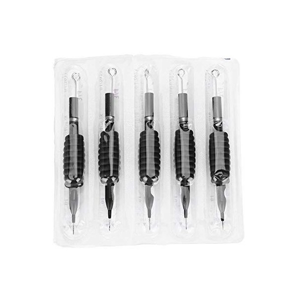 Aiguille de tatouage, outils stériles jetables de maquillage de poignée de silicone de 5PCS / Set stérile de maquillage 5RL 