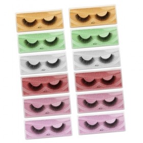 DOITOOL 12 Paires De Faux Cils Ensemble Faux Cils Réutilisables Outils DExtension De Cils Faux Cils Naturels Faux Cils Fibre