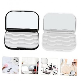 POPETPOP 2 Pcs Boîte De Rangement De Cils Stockage De Faux Cils Porte-étui À Cils Extension De Cils Étui Porte-cils Organisat