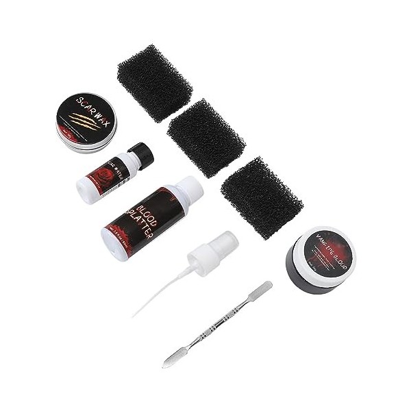 Kit de Cire de Maquillage de Cicatrice, Cire de Maquillage de Cicatrice de Jet de Sang Amicale pour la Peau pour lémission d