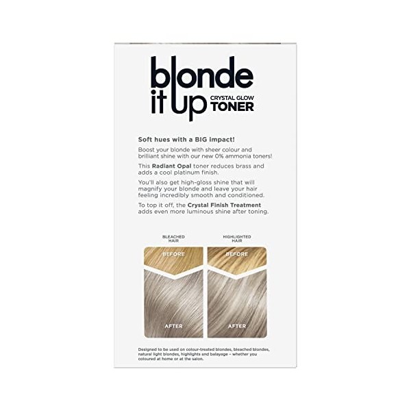 Clairol Blonde It Up Crystal Glow Kit de toner pour aquarium Opale éclatante