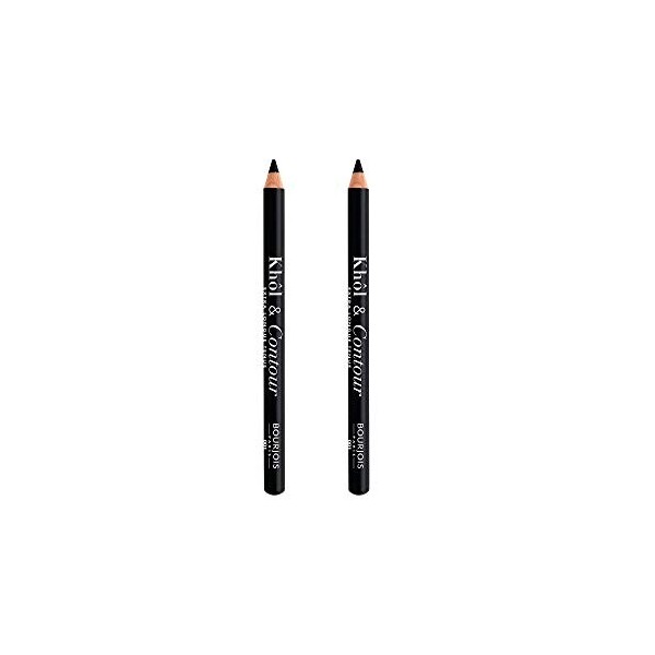 2 x Bourjois Paris Khol and Contour Eyeliner Extra-Long Wear - 001 Noir-issime