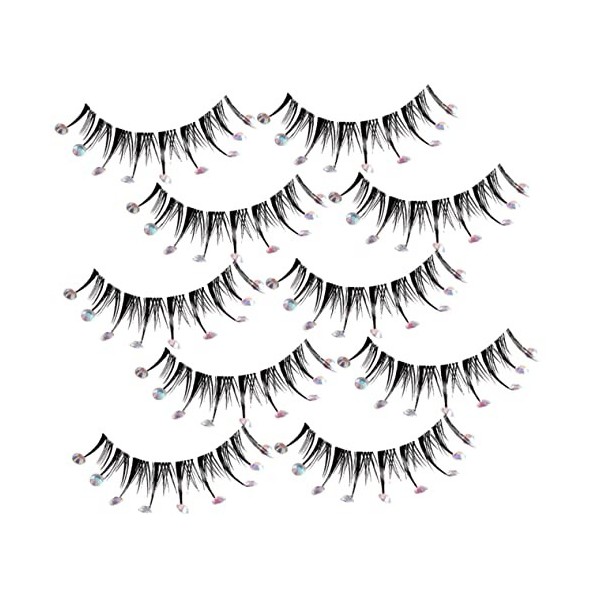 POPETPOP 5 Paires De Cils Diamant Cils De Noël Extensions De Cils Cils Asiatiques Fournitures DExtension De Cils Femmes Faux