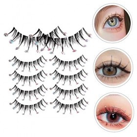 POPETPOP 5 Paires De Cils Diamant Cils De Noël Extensions De Cils Cils Asiatiques Fournitures DExtension De Cils Femmes Faux