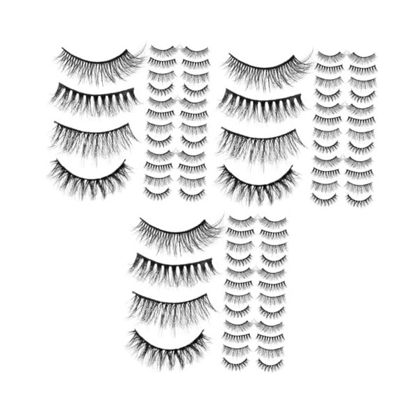 DOITOOL 20 Paires De Cils Livre De Cils Cils En Vrac Bande De Cils Bandes De Faux Cils Courts Pestañas Postizas Cils Cosmétiq