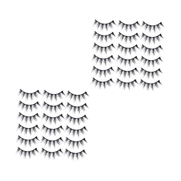 DOITOOL 20 Paires De Cils Livre De Cils Cils En Vrac Bande De Cils Bandes De Faux Cils Courts Pestañas Postizas Cils Cosmétiq