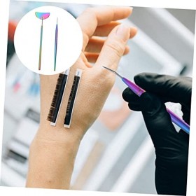 Housoutil 1 Ensemble Bâtons Cils Kit Doutils Dextension Cils Outil Greffe Cils Kit Beauté Mini Miroir Courtoisie Séparateur