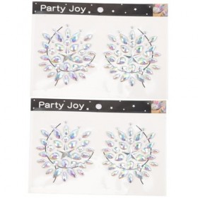 FRCOLOR Lot de 2 feuilles dautocollants pour ongles pour le visage - Décoration de corps - Pierres précieuses - Décoration d