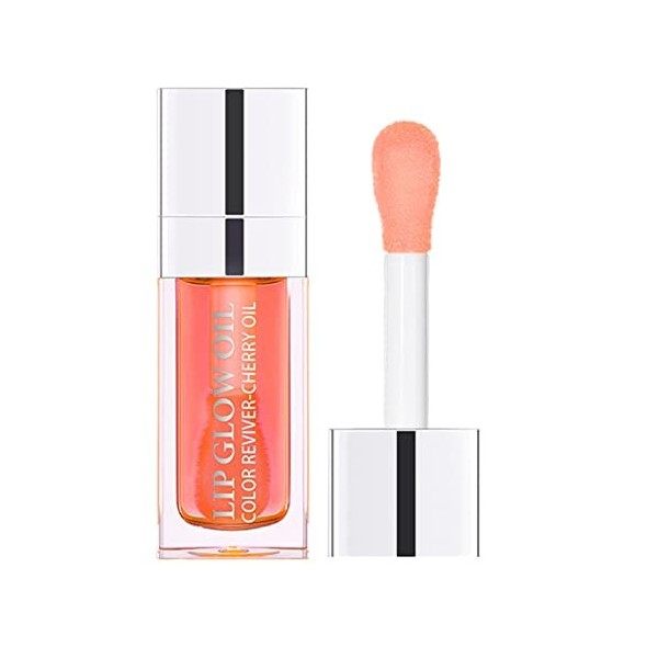 Lip Glow Oil - Huile hydratante pour les lèvres pour femme - Brillant à lèvres non collant à lhuile Jelly Lip Cherry Rouge à