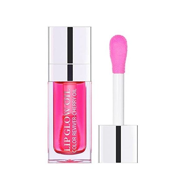 Lip Glow Oil - Huile hydratante pour les lèvres pour femme - Brillant à lèvres non collant à lhuile Jelly Lip Cherry Rouge à