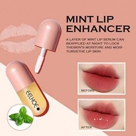 Lip Plumper 4pcs Lip Plumper Gloss Natural Kit De SéRum Repulpant Pour Les LèVres Masque Pour Les LèVres Belle Plus Pleine Hy